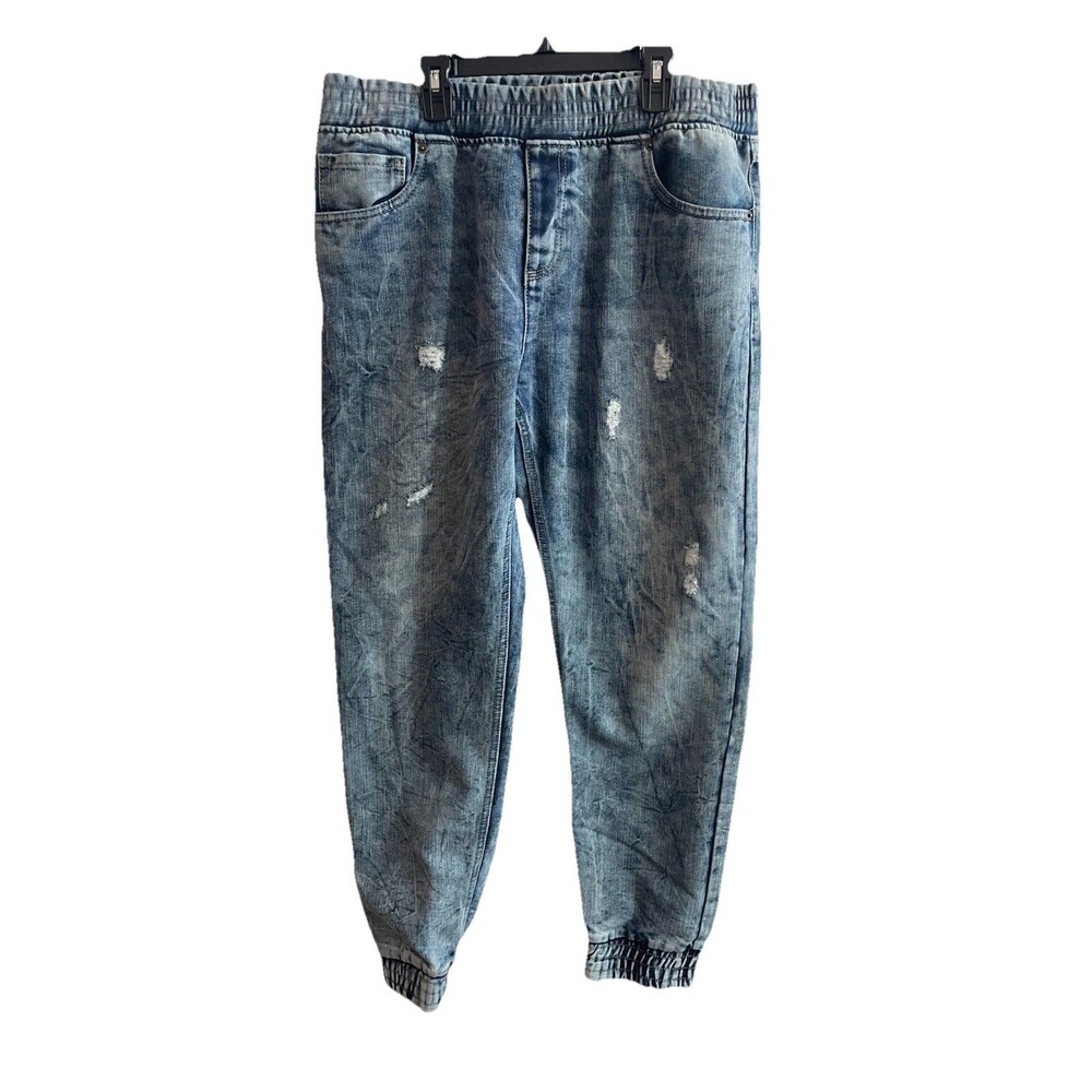 Parish Nation Acid Washed Retro 80s Streetwear Jeans Large Jeggings Joggers